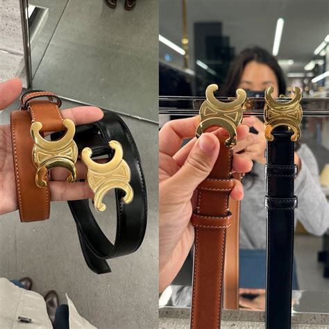 celine triomphe belt real vs fake